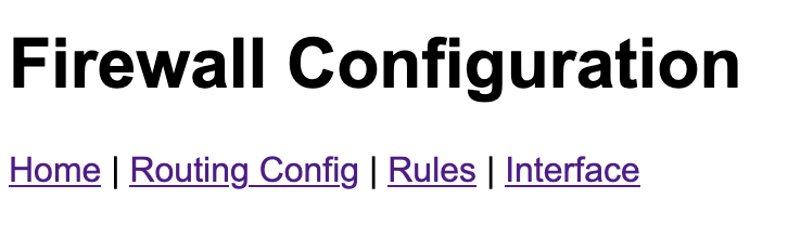 Webserver GUI home page
